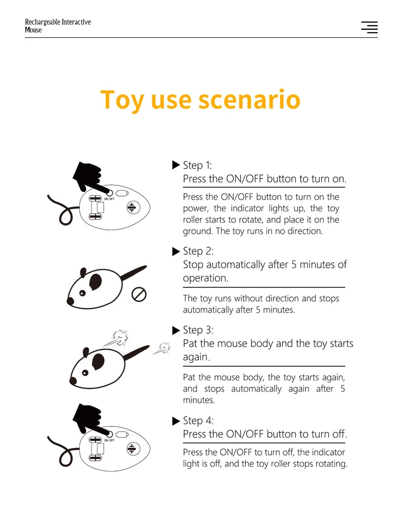 Electric Interactive Mouse Cat Toys