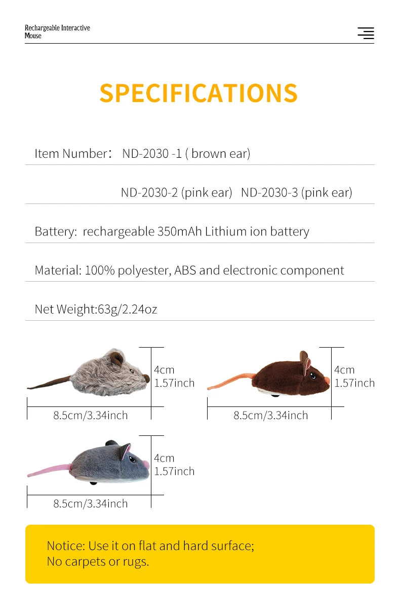 Electric Interactive Mouse Cat Toys